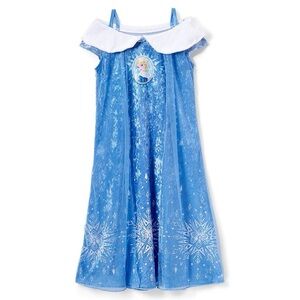 Disney's Frozen Elsa Fantasy Gown Crushed Velvet Nightgown Girls Size 4